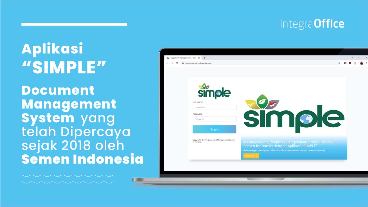 Aplikasi "SIMPLE" Document Management System Yang Telah Dipercaya Sejak 2018 Oleh Semen Indonesia