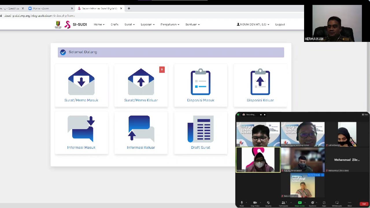 Sosialisasi Penggunaan Aplikasi Persuratan Digital dan Disposisi SISUDI Dinas Pengelolaan Sumber Daya Air (PSDA) Provinsi Lampung