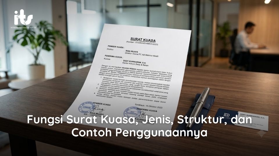 Fungsi Surat Kuasa, Jenis, Struktur, dan Contoh Penggunaannya
