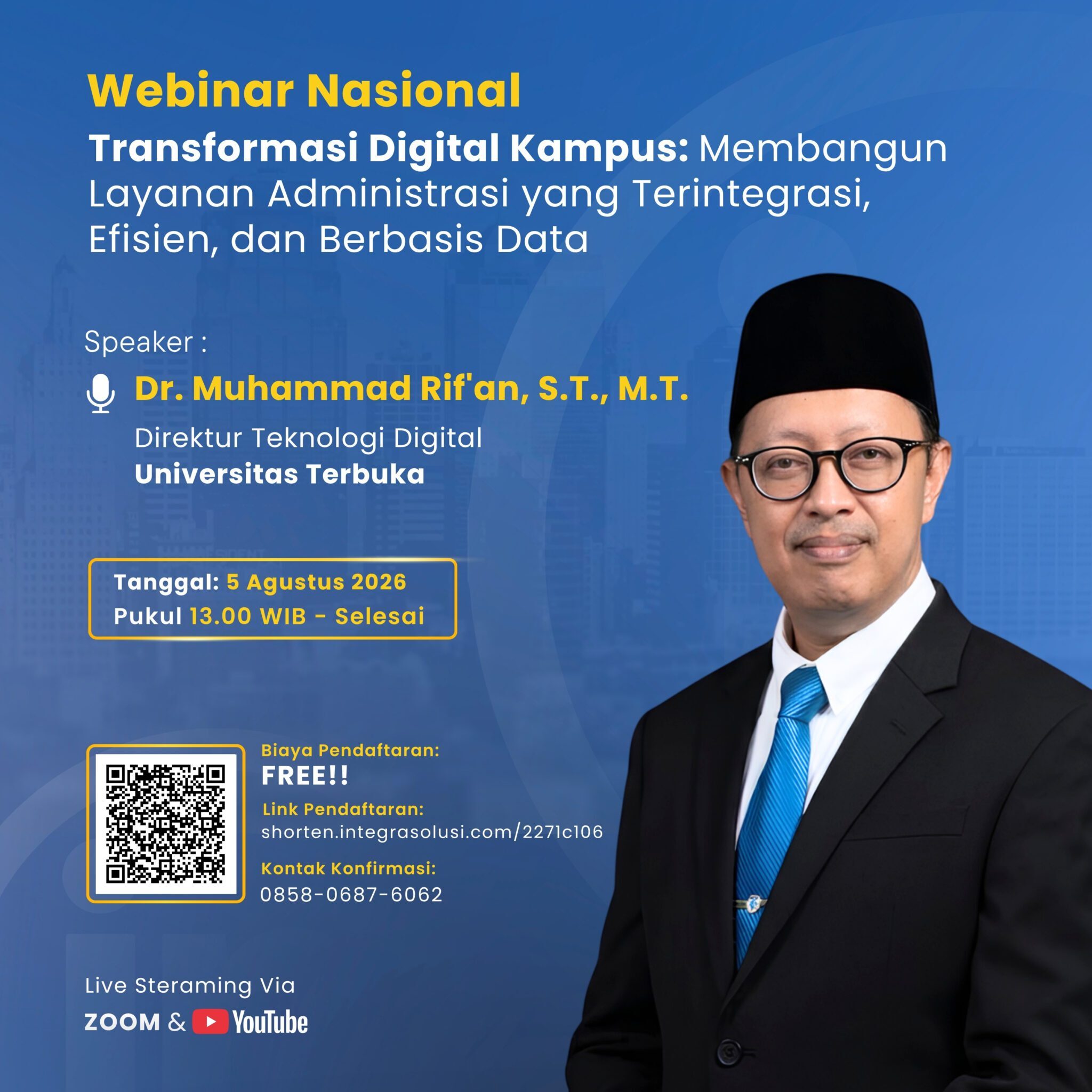 Webinar Transformasi Digital Kampus Membangun Layanan Administrasi yang Terintegrasi, Efisien, dan Berbasis Data
