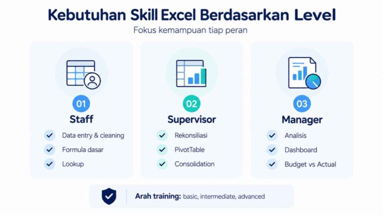 Kebutuhan Skill Excel Berdasarkan Level