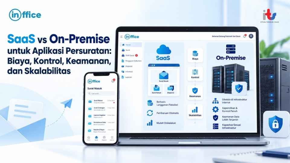 SaaS vs On-Premise untuk Aplikasi Persuratan Biaya, Kontrol, Keamanan, dan Skalabilitas