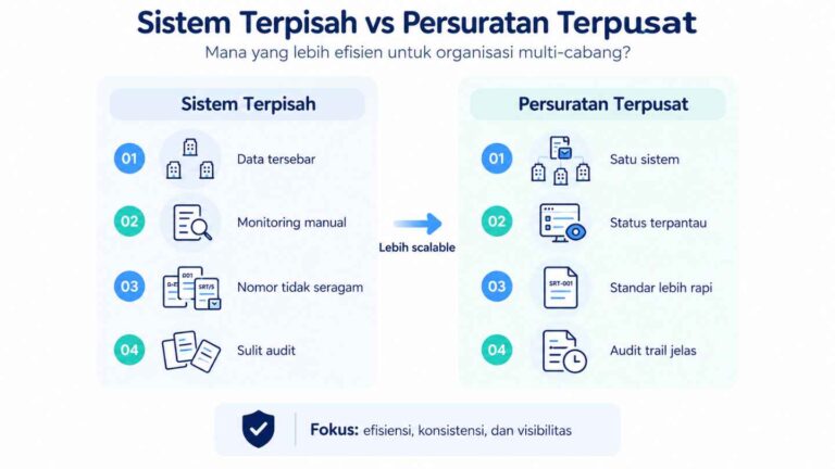 Sistem Terpisah vs Persuratan Terpusat